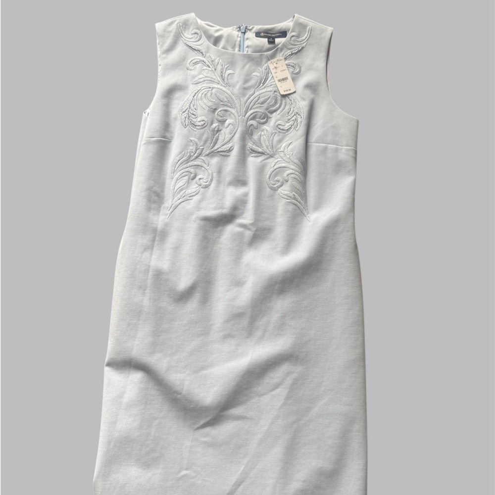 Brooks Brothers Light Blue Embroidered Dress